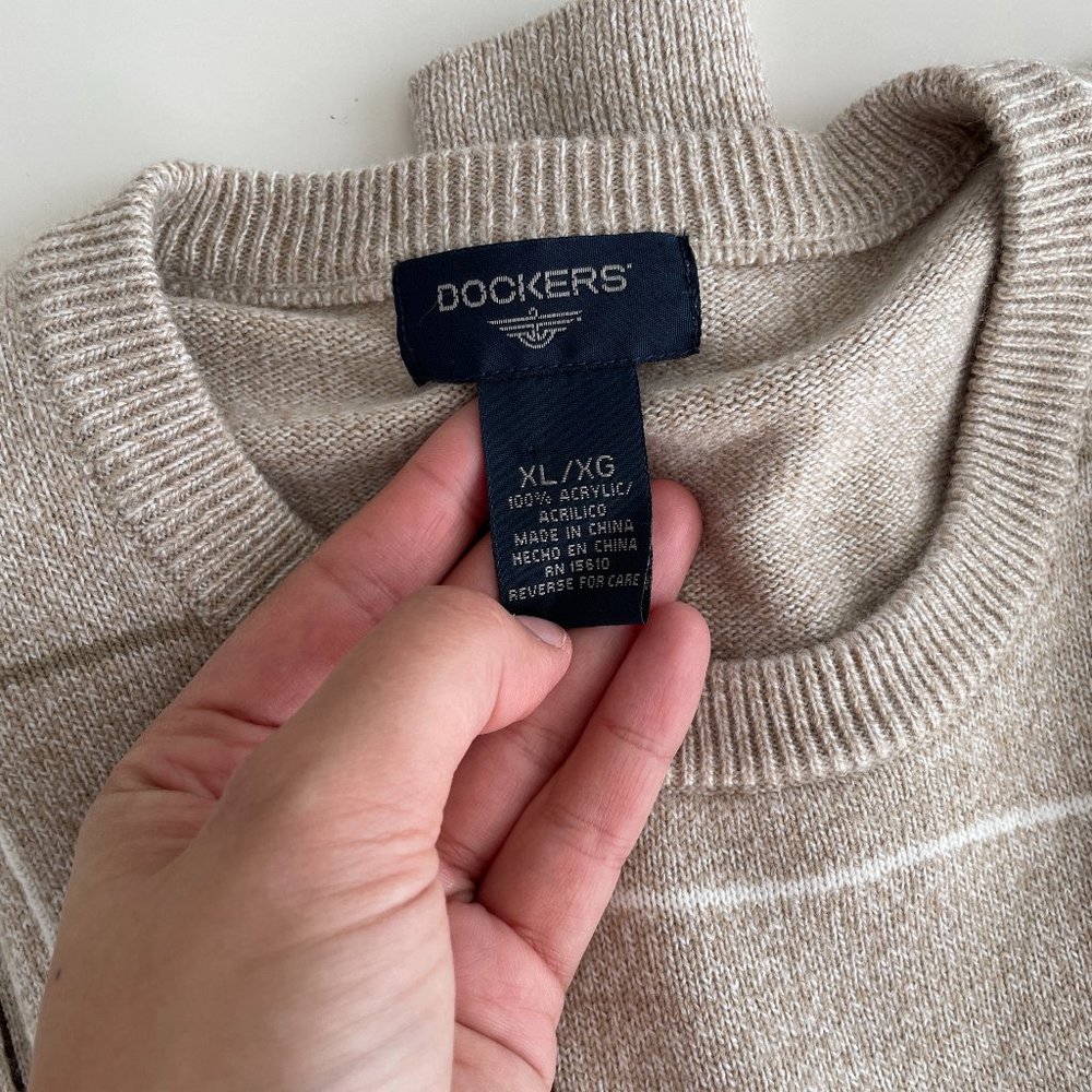 Vintage plaid oversized crew dad sweater - Picture 8 of 8